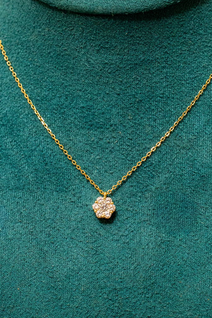 Collar Flor Cristales