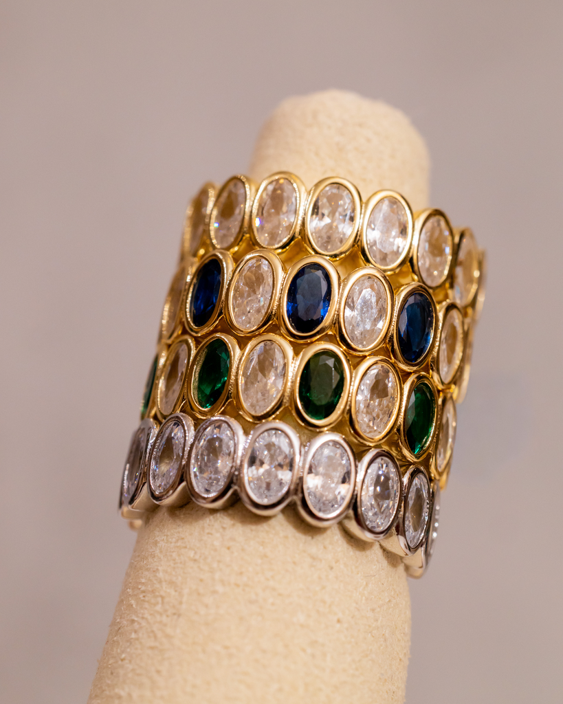 Anillo Ovalos Stacked 