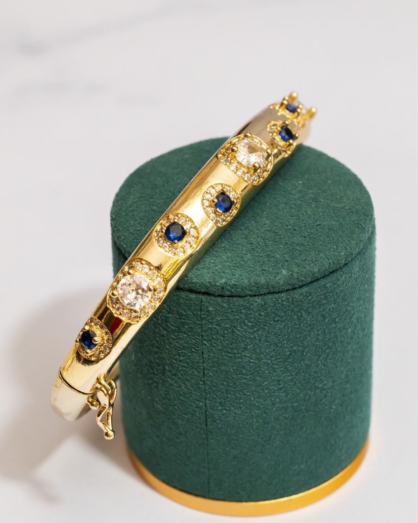 Pulsera Bangle Piedras Mediana Colores