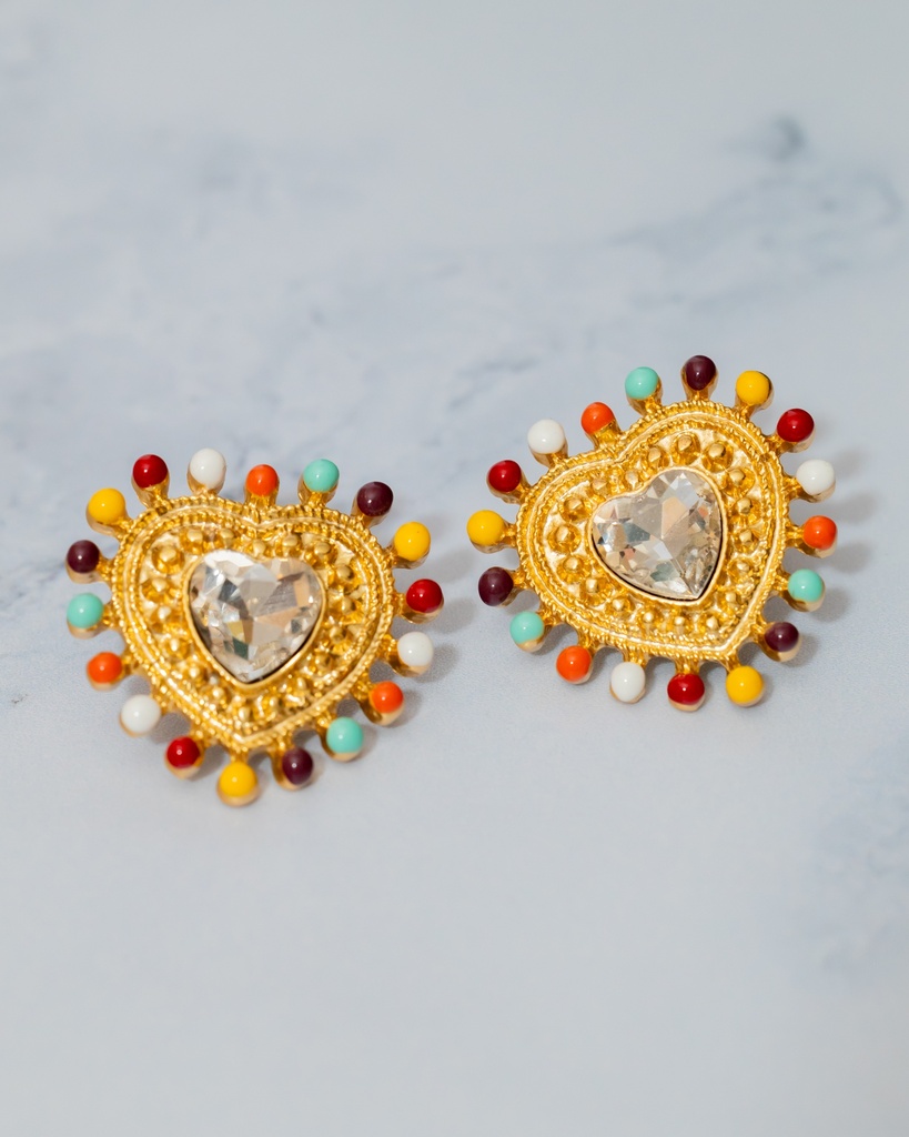 Arete Corazon Puntos Rainbow