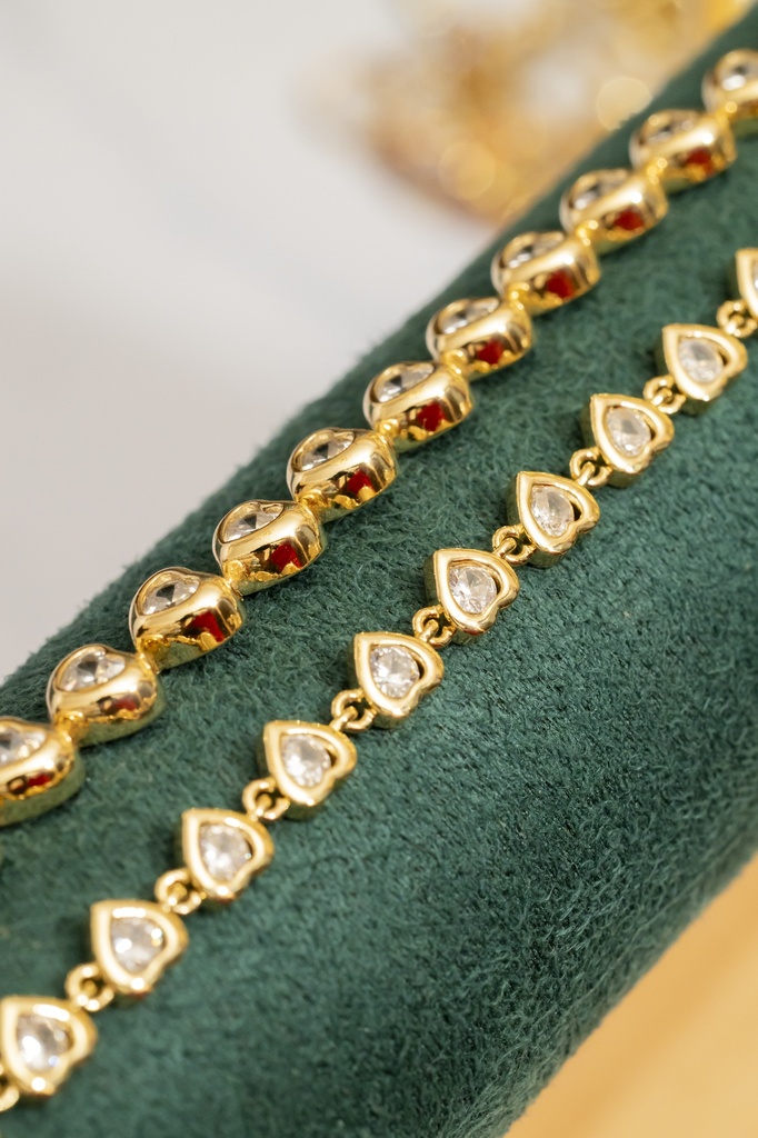 Pulsera Corazones Tennis