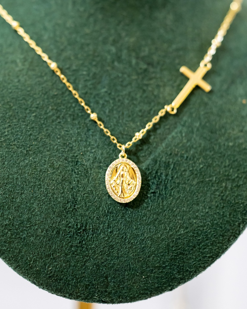 Collar Virgen y Cruz