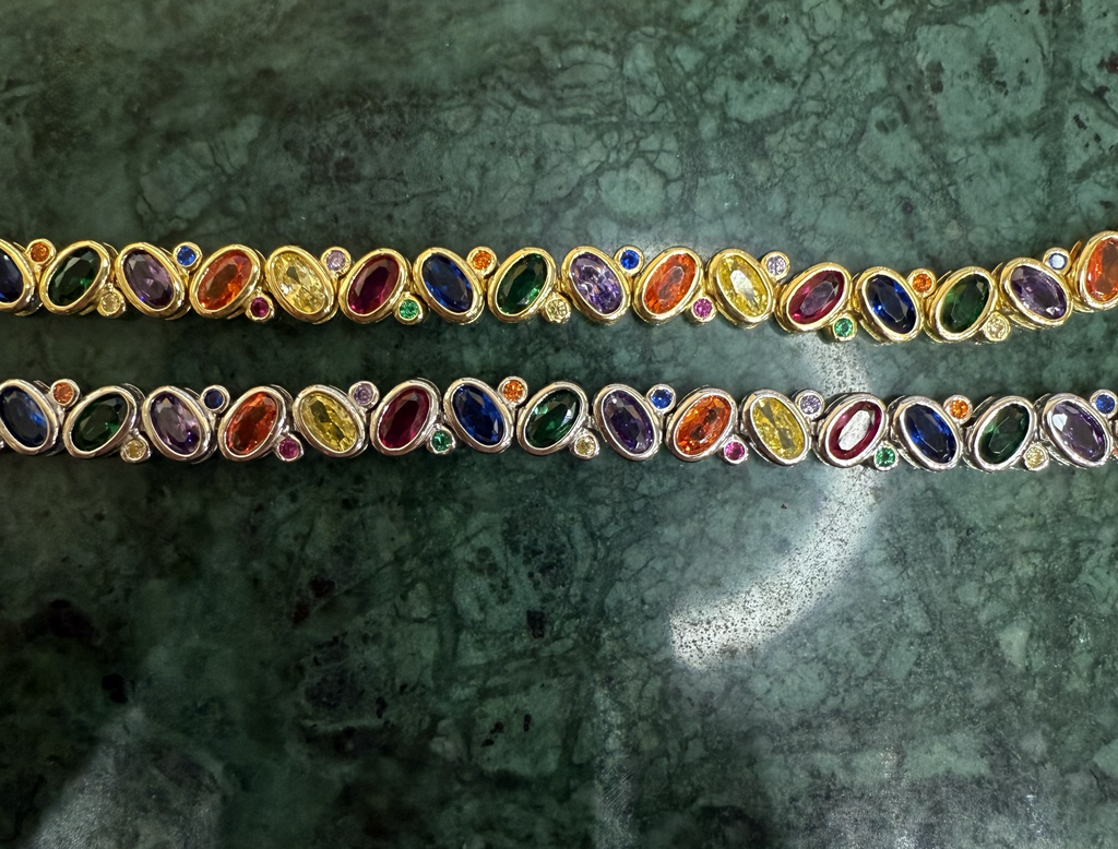 Pulsera Tennis Rainbow Stone Grande