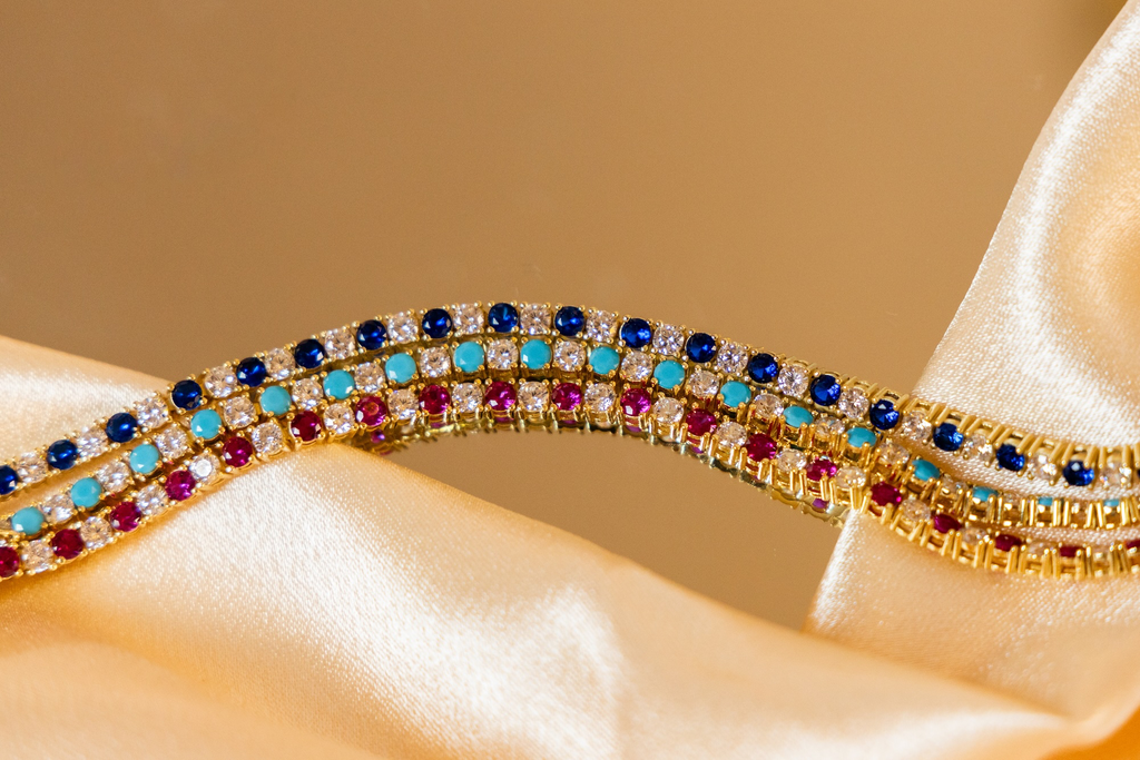 Pulsera Tennis Two Toned Dorada