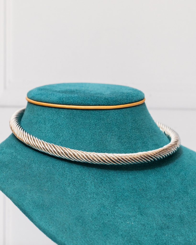 Choker Twist Plateado