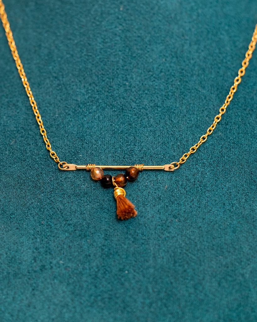 Collar Maranva Barra Piedras Borla