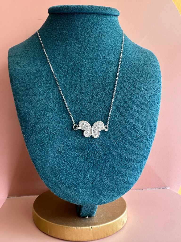 Collar Mariposa Plateada