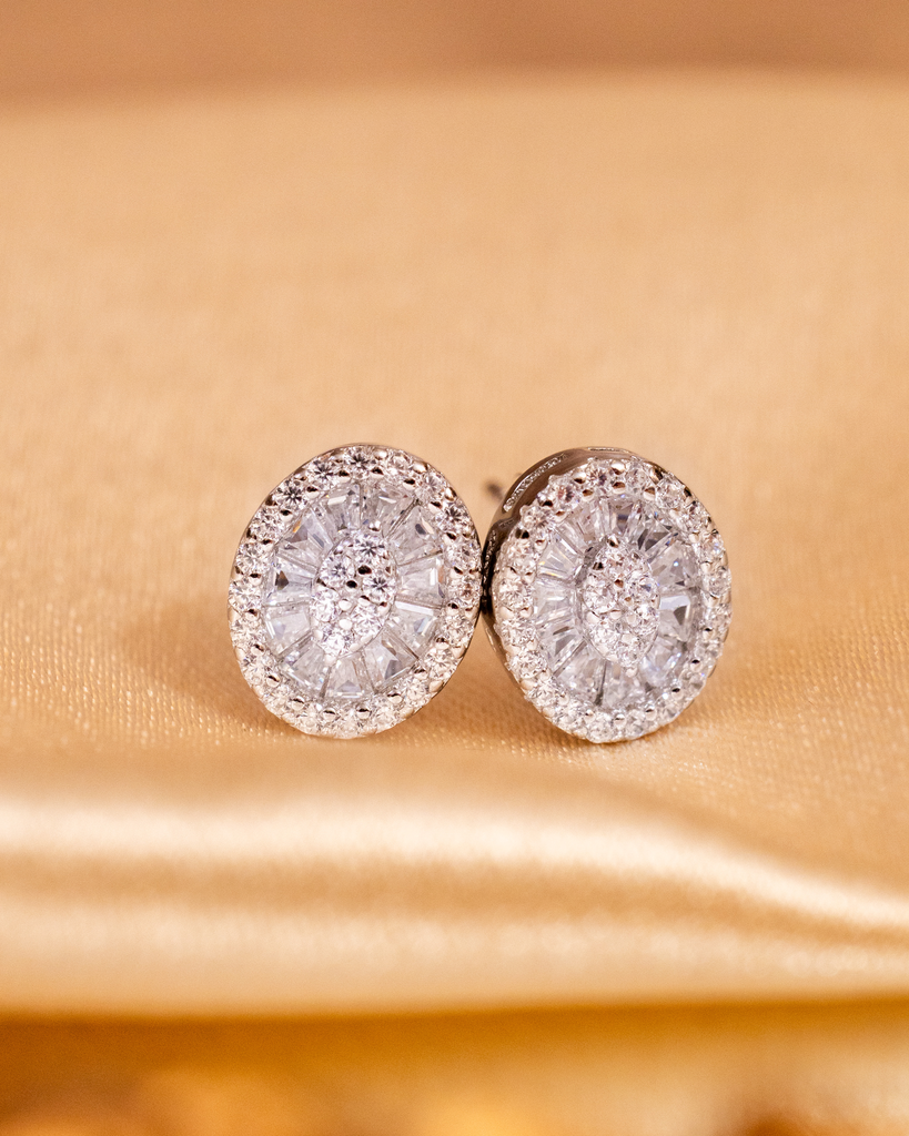 Arete Ovalo Cristales Peq