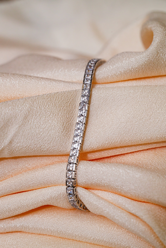 Pulsera Tennis Box Setting Bezel