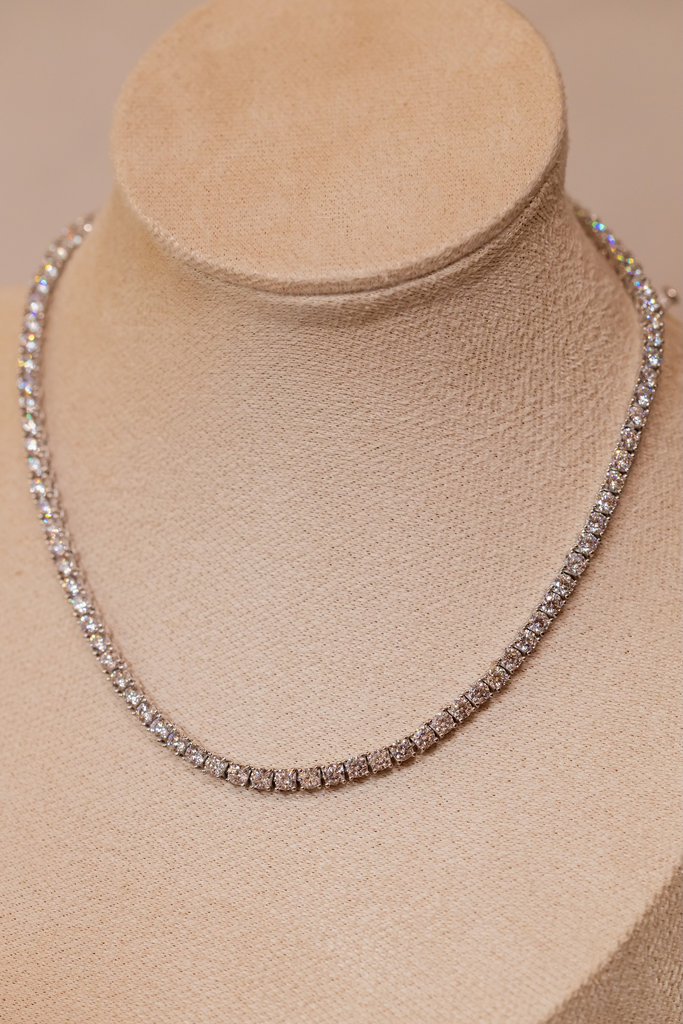 Collar Tennis Clasico 3mm Plateado