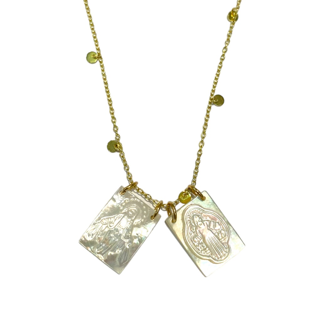 Collar Plaquita Escapulario Peq Nacar