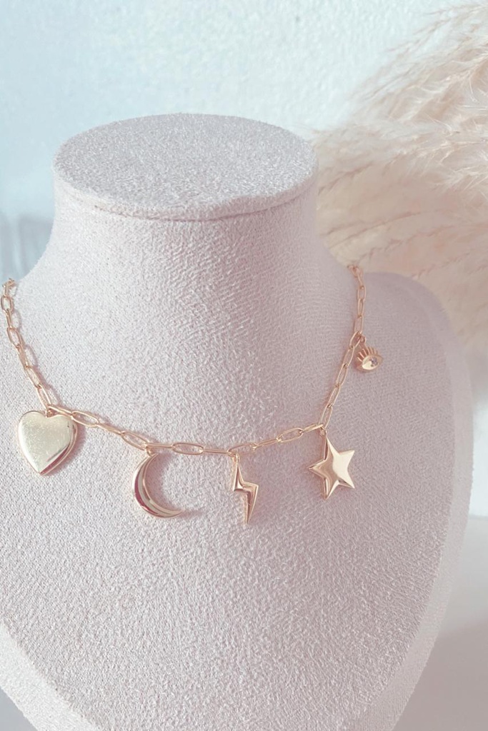 Collar Multi Dijes Cadena Gruesa 925 (R)