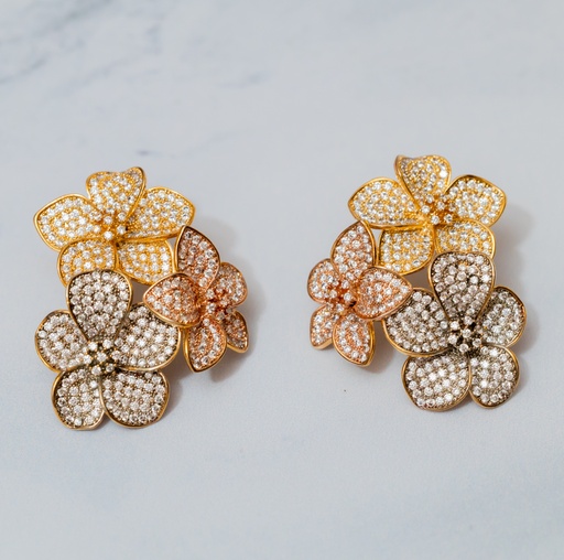 [8192] Arete 3 Flores Multi Oros CZ