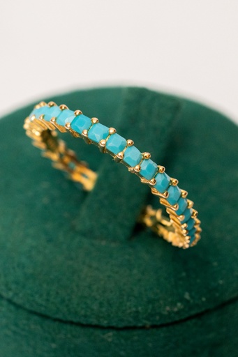 Anillo Fino Turquesa Liso