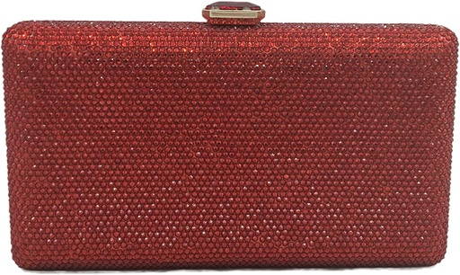 [10094] Cartera Cristales Rojo