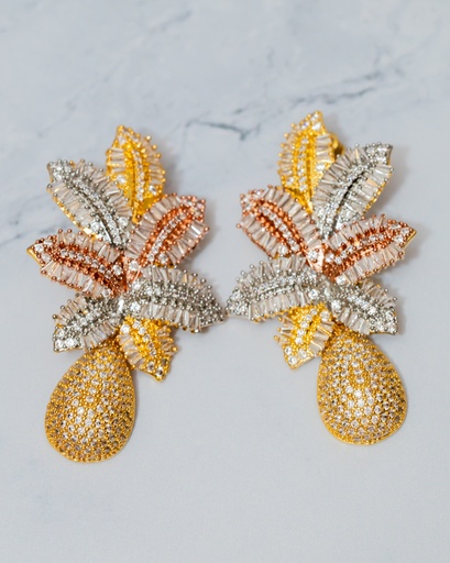 [10147] Arete Piña Multioro CZ