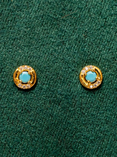 Arete Circulo Cristales Piedra Centro Rosca