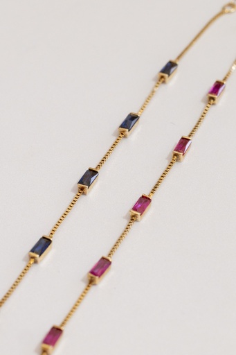 [11-B01730] Pulsera Multi Rectangulos Colores