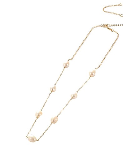 [8-N2901-002950] Collar Multi Perlas Dorado