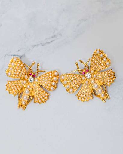 [11951] Arete Mariposa Perlas