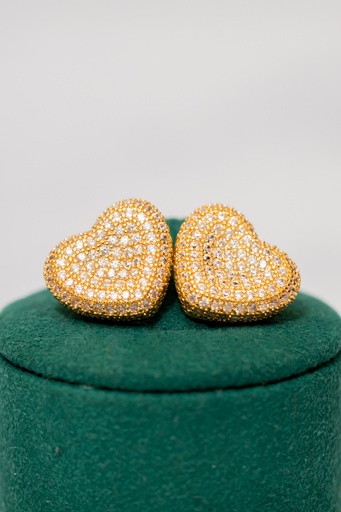 [12022] Arete Corazon Dorado Brillante Completo