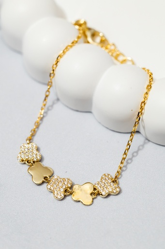 [12122] Pulsera 5 Mariposas Cristales Niña