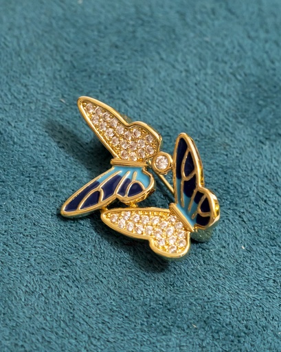 [12140] Broche 2 Mariposas Azules