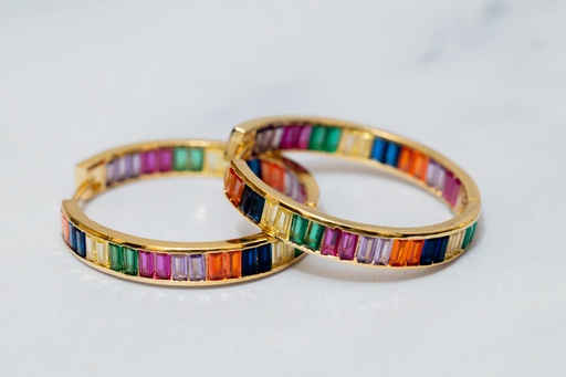 [12255] Argolla Cristales Multicolor