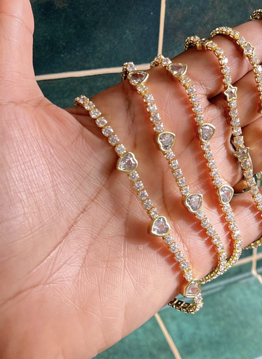 [12304] Pulsera de Tennis Corazon