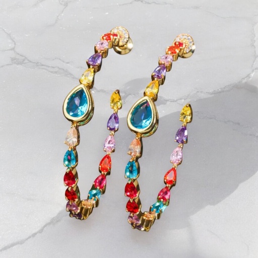 [12351] Argolla Multicolor Gota