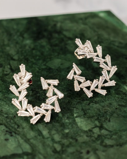 [12353] Arete C cristales Clear 925