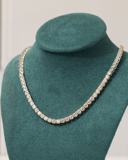 Collar Tennis Clásico 4mm Plateado