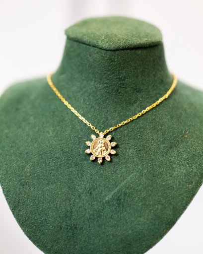 [12411] Collar Virgen Redonda Puntas