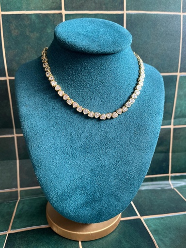 [12485] Collar Up and Down Dorado 925