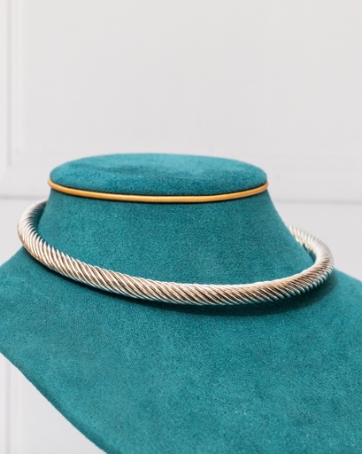 [12502] Choker Twist Plateado