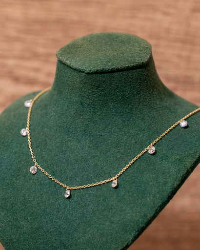 [12512] Collar Cristales Colgando