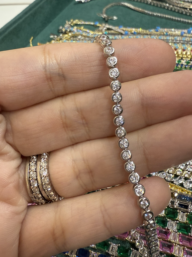 [12552] Pulsera Tennis Bezel 2.5MM