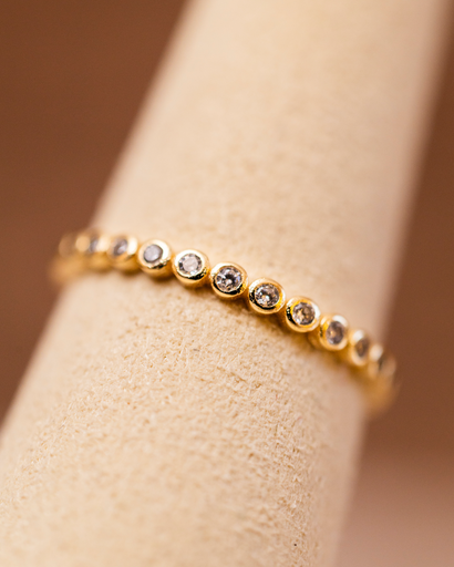 Anillo Mini Mini Bezel Dorado