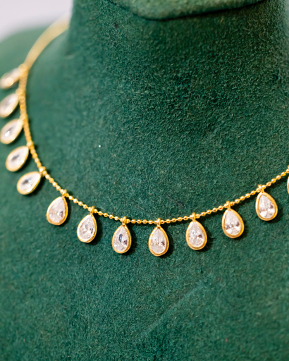 Collar Cristales Gotas Clear